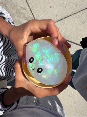 Iridescent Kawaii Squishy Stress Toy - Pearl White